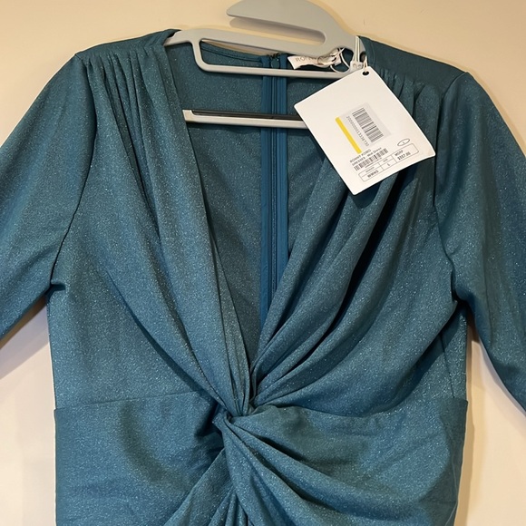 Ronny  Kobo sparkly dress size large zipper back stretch knit material - Picture 4 of 5